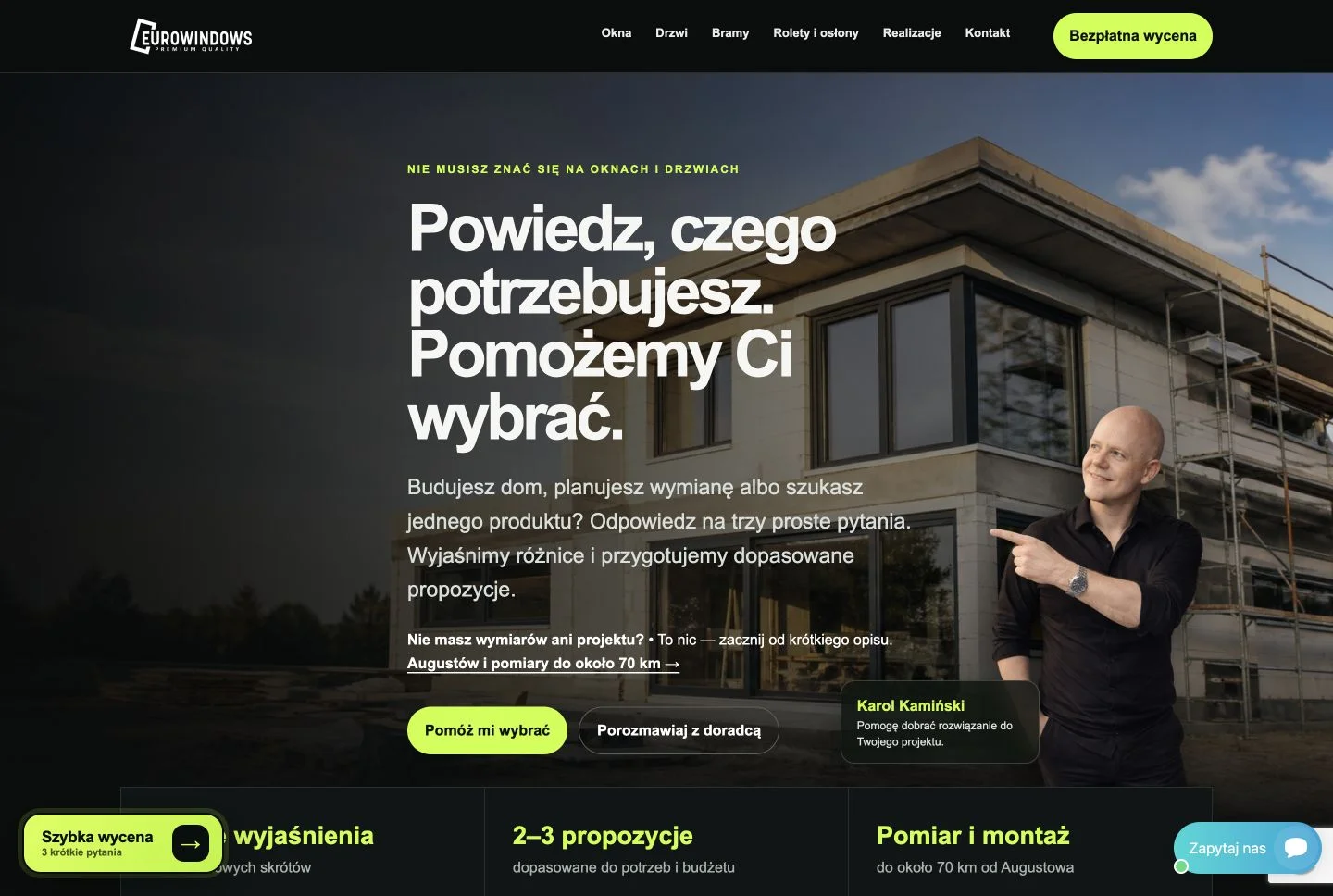 Podgląd strony Euro Windows