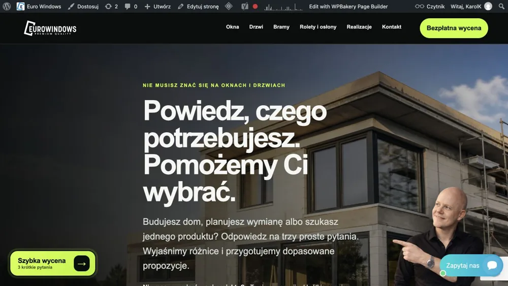 Podgląd strony Euro Windows